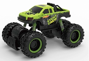 Машинка зеленая Hot Wheels монстр-трак фрикционный, 1:16, с амортизаторами, световой эффект (1TOY, Т14093)